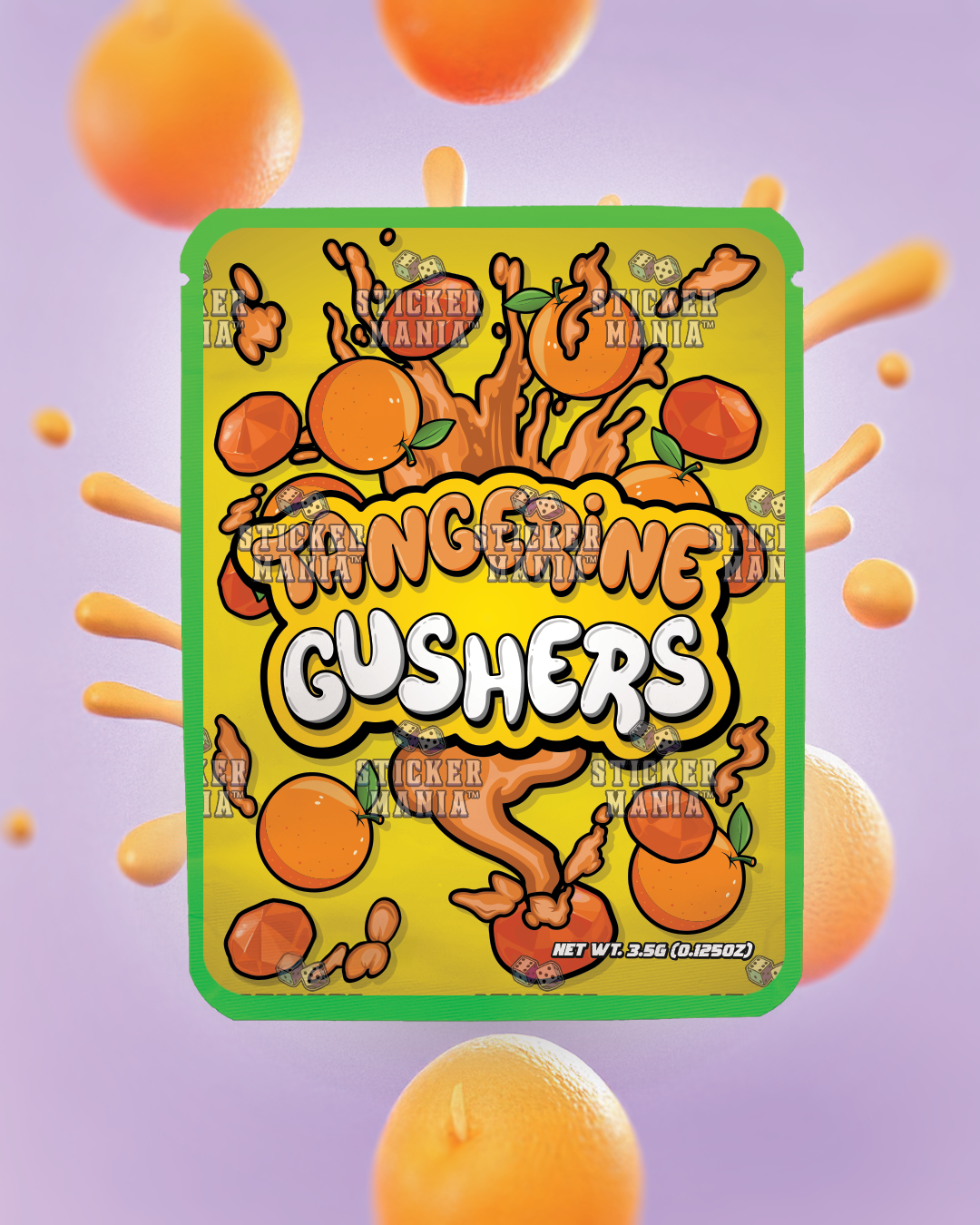 Tangerine Gushers | Pre-Made Sticker Bag | 3.5g