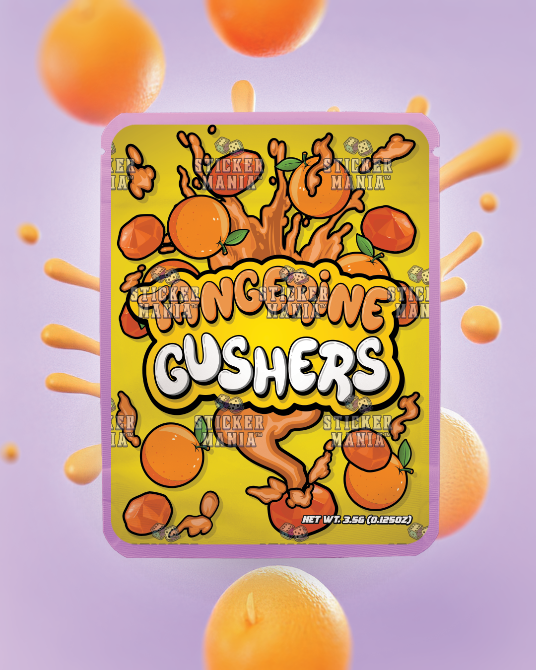 Tangerine Gushers | Pre-Made Sticker Bag | 3.5g
