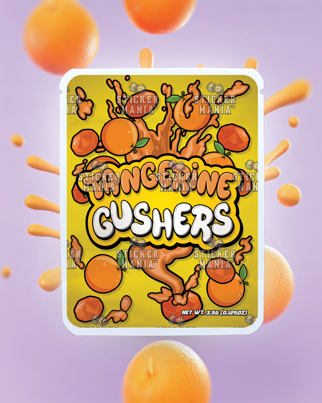Tangerine Gushers | Pre-Made Sticker Bag | 3.5g