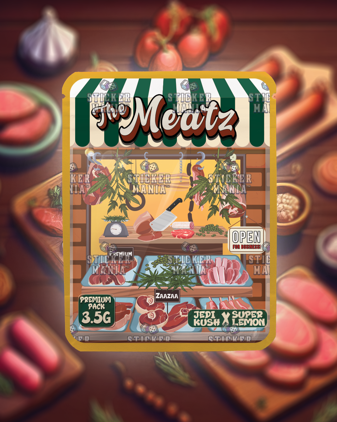 The Meatz | Pre-Made Sticker Bag | 3.5g