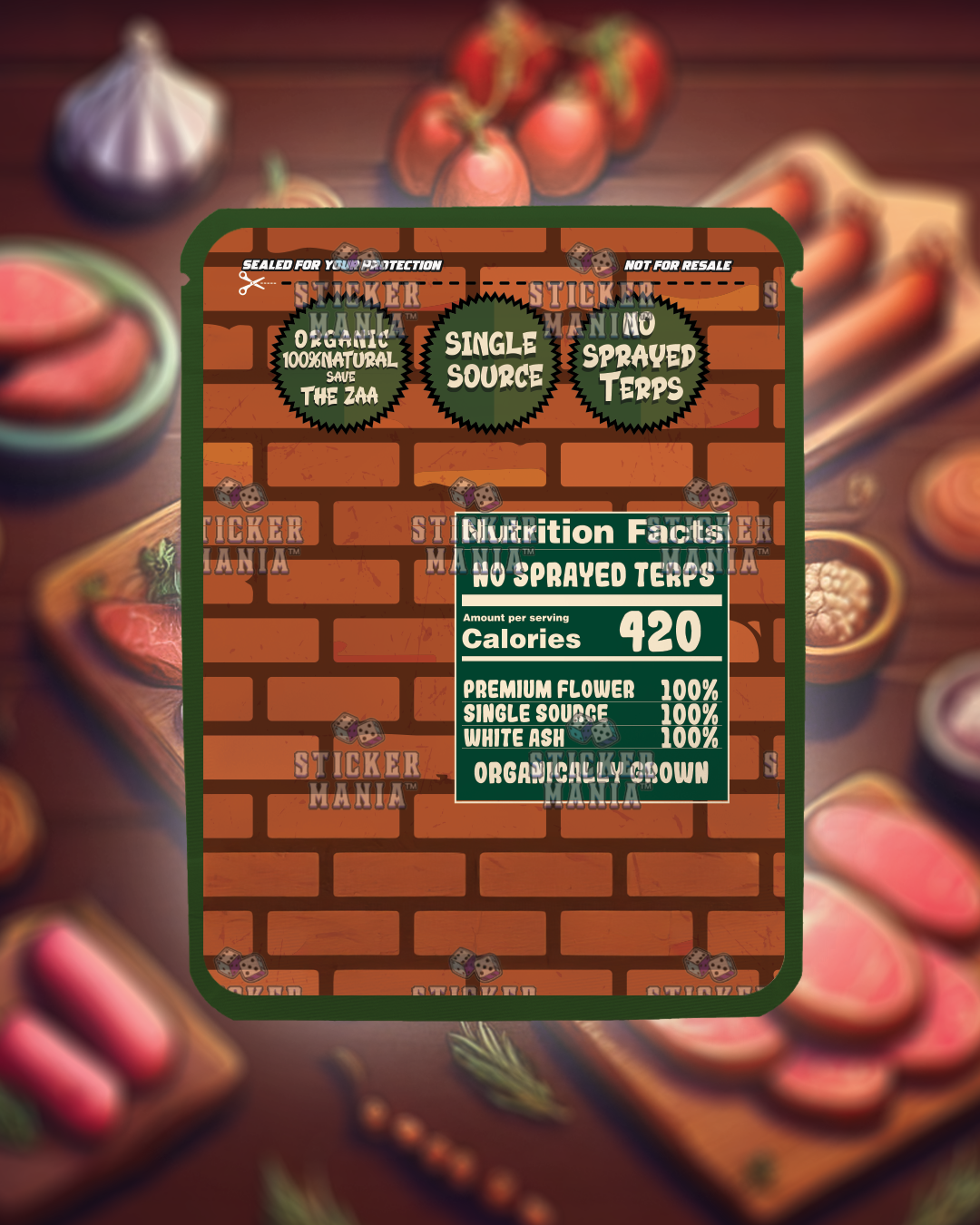 The Meatz | Pre-Made Sticker Bag | 3.5g