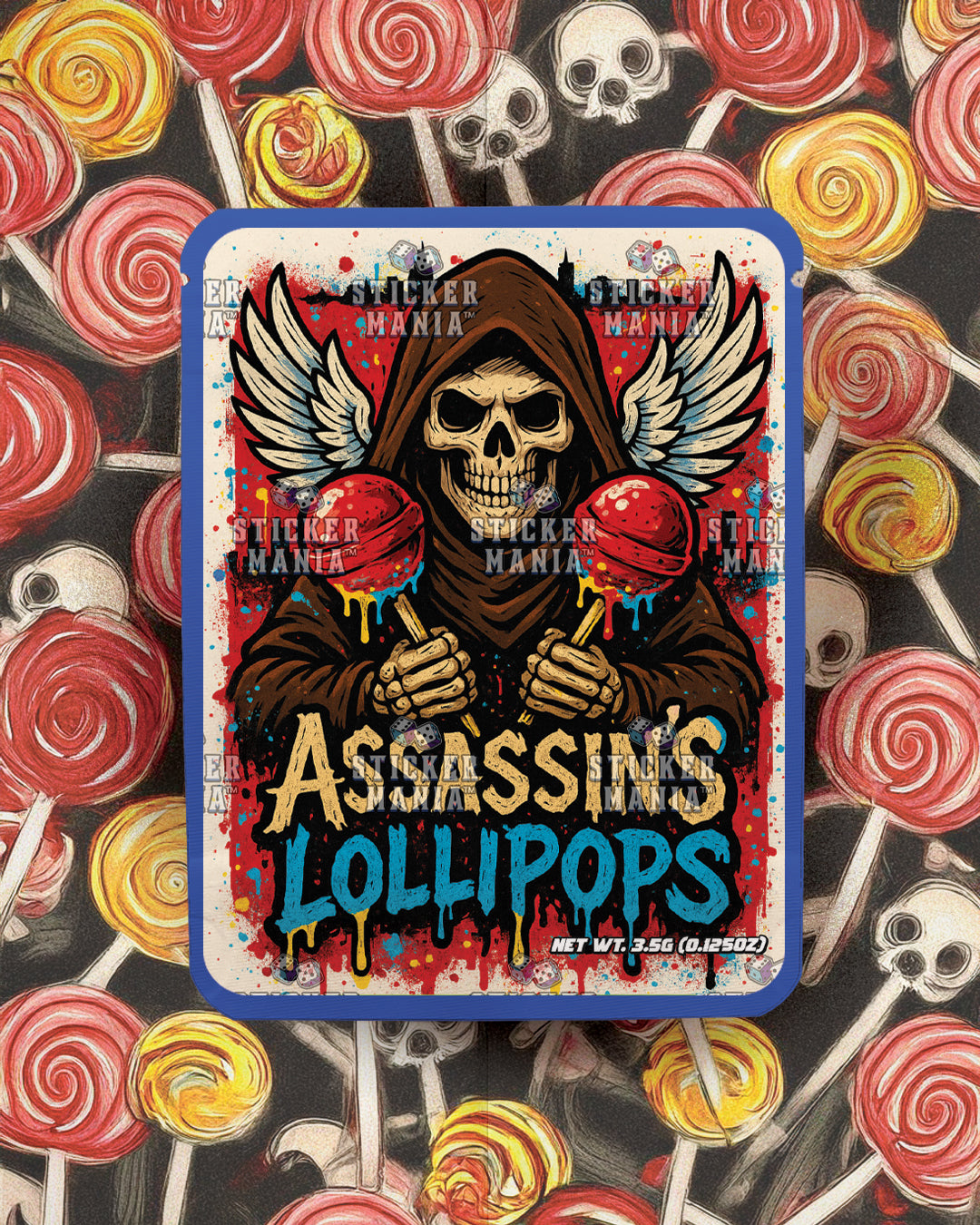 Assassin's Lollipops | Pre-Made Sticker Bag | 3.5g