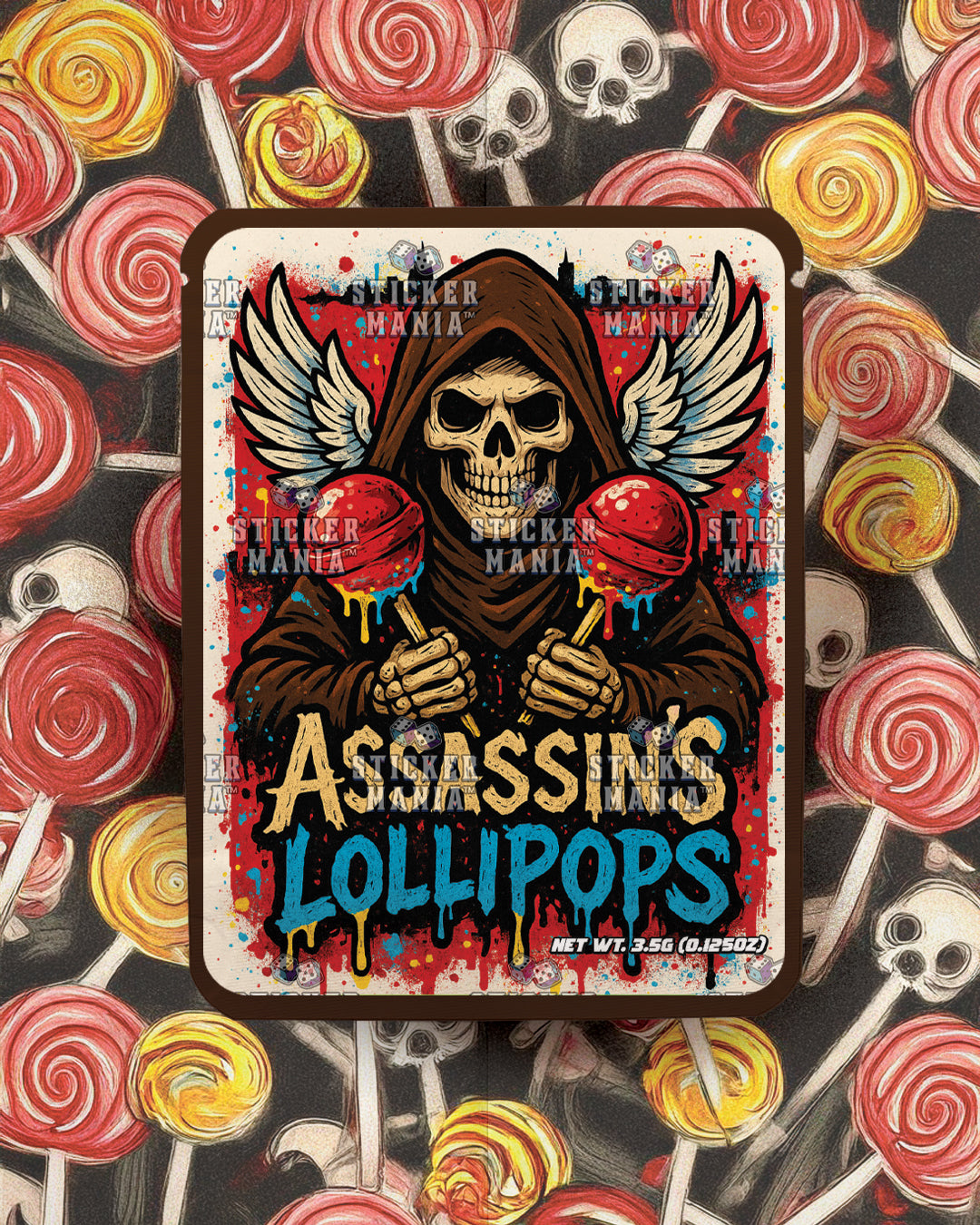 Assassin's Lollipops | Pre-Made Sticker Bag | 3.5g