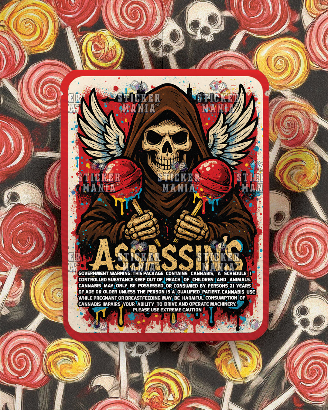 Assassin's Lollipops | Pre-Made Sticker Bag | 3.5g