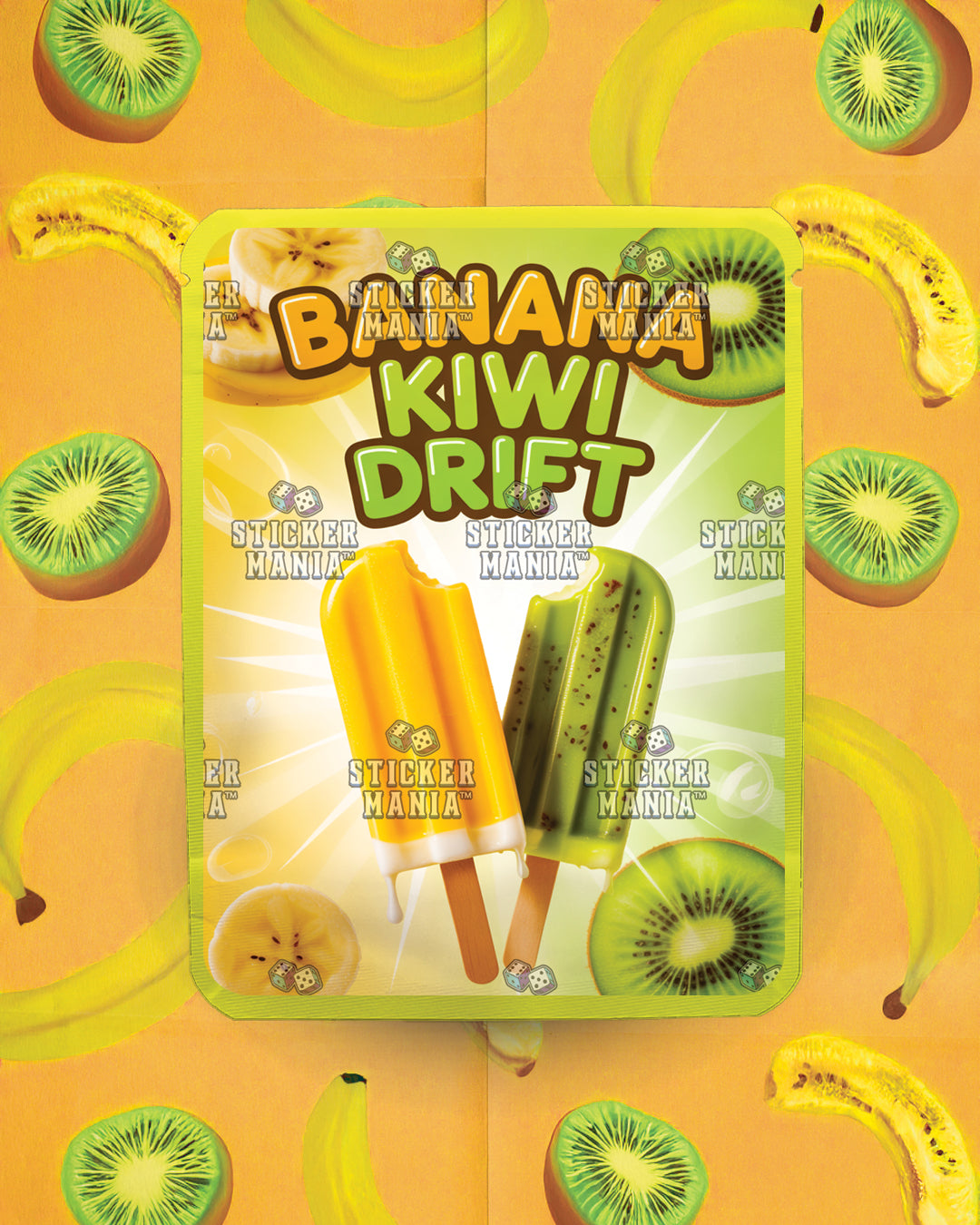 Banana Kiwi Drift | Pre-Made Sticker Bag | 3.5g