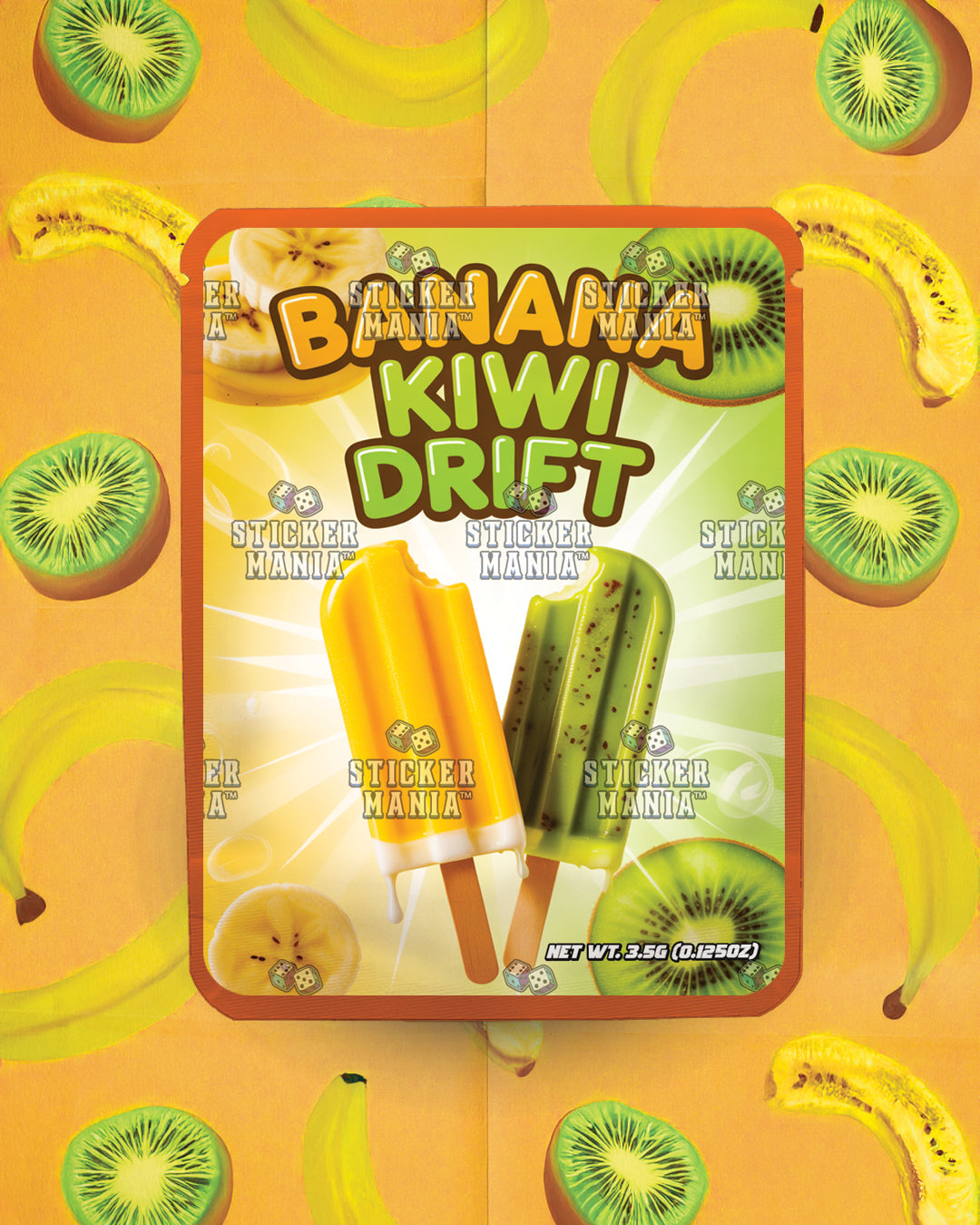 Banana Kiwi Drift | Pre-Made Sticker Bag | 3.5g