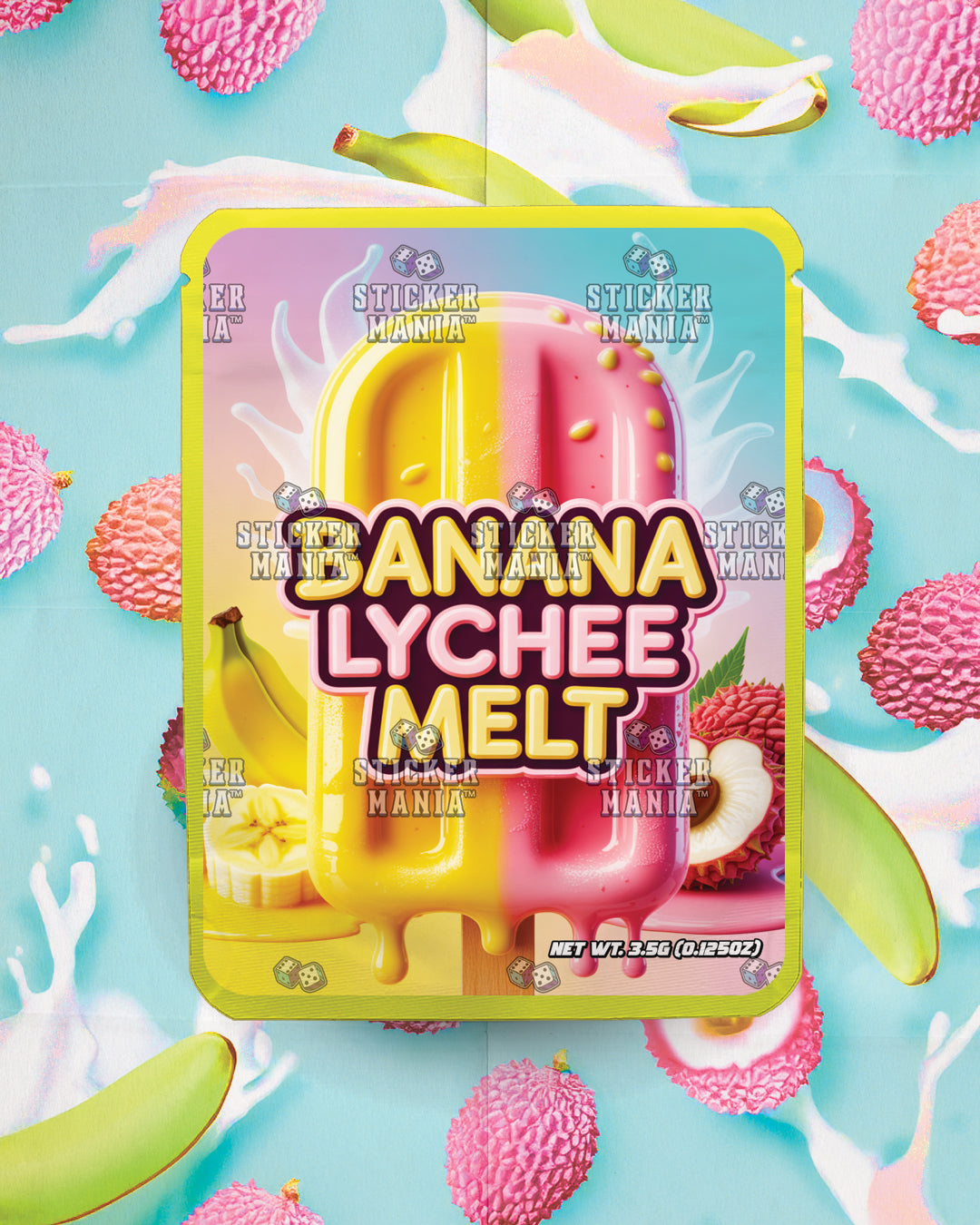 Banana Lychee Melt | Pre-Made Sticker Bag | 3.5g