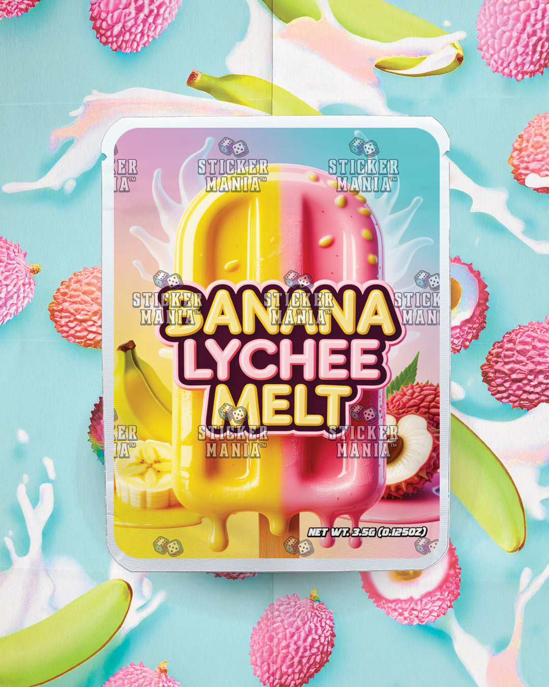 Banana Lychee Melt | Pre-Made Sticker Bag | 3.5g