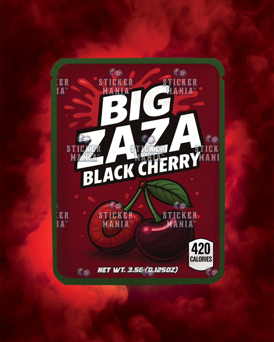 Big Zaza Black Cherry | Pre-Made Sticker Bag | 3.5g