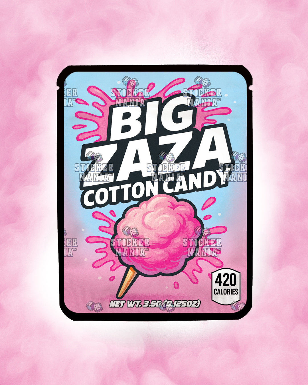 Big Zaza Cotton Candy | Pre-Made Sticker Bag | 3.5g