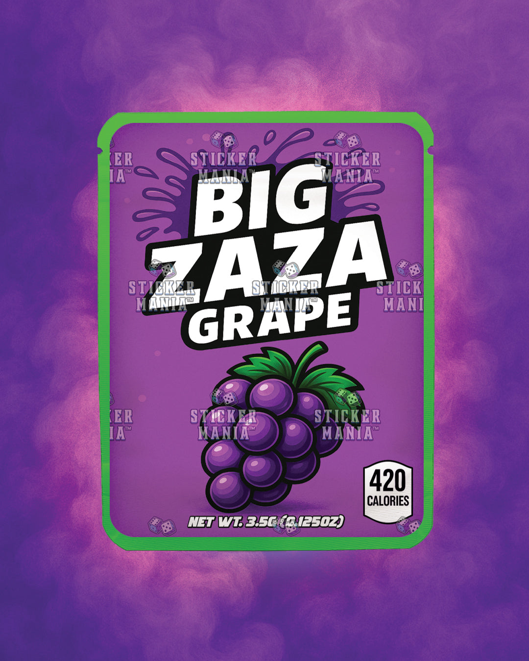 Big Zaza Grape | Pre-Made Sticker Bag | 3.5g