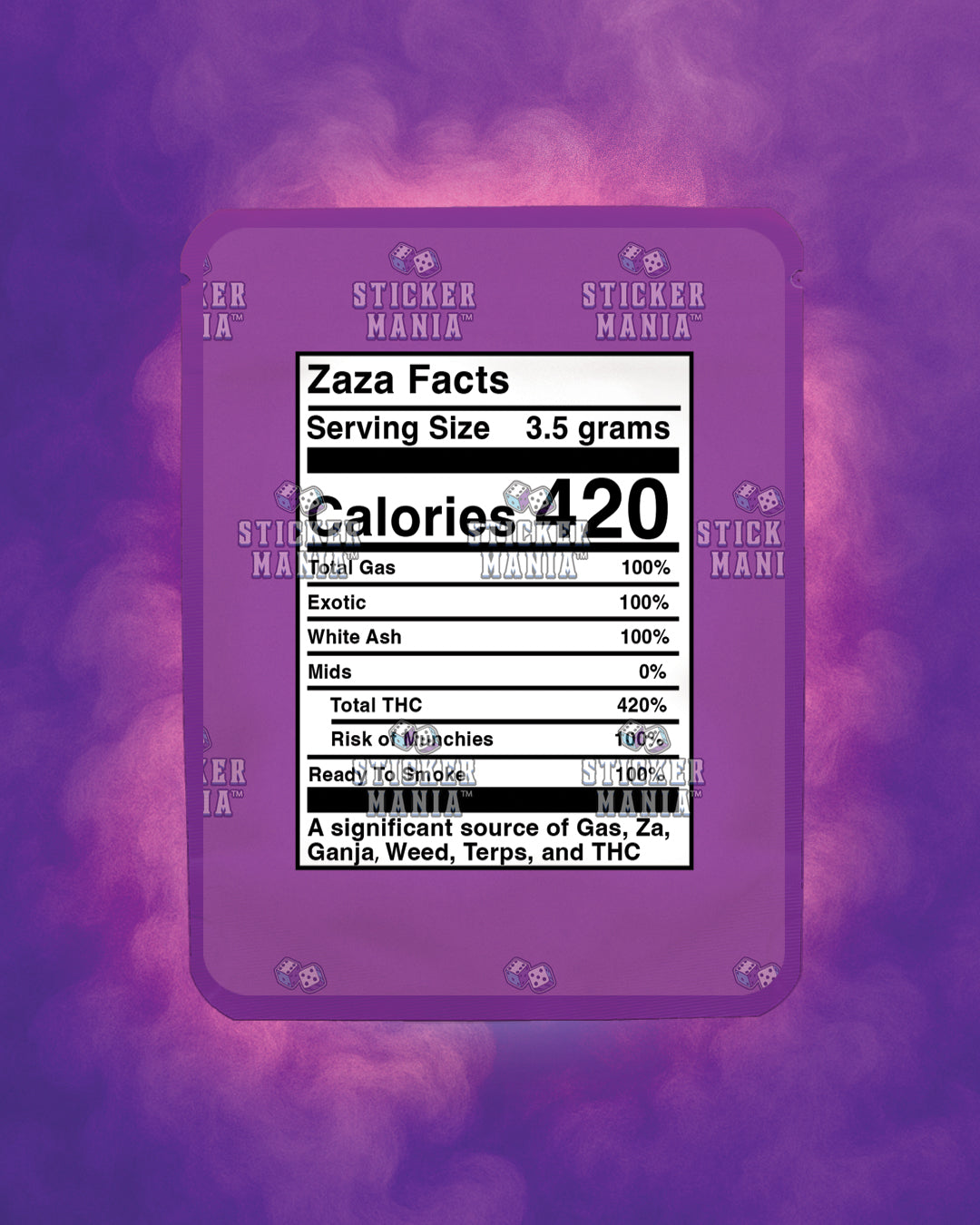 Big Zaza Grape | Pre-Made Sticker Bag | 3.5g