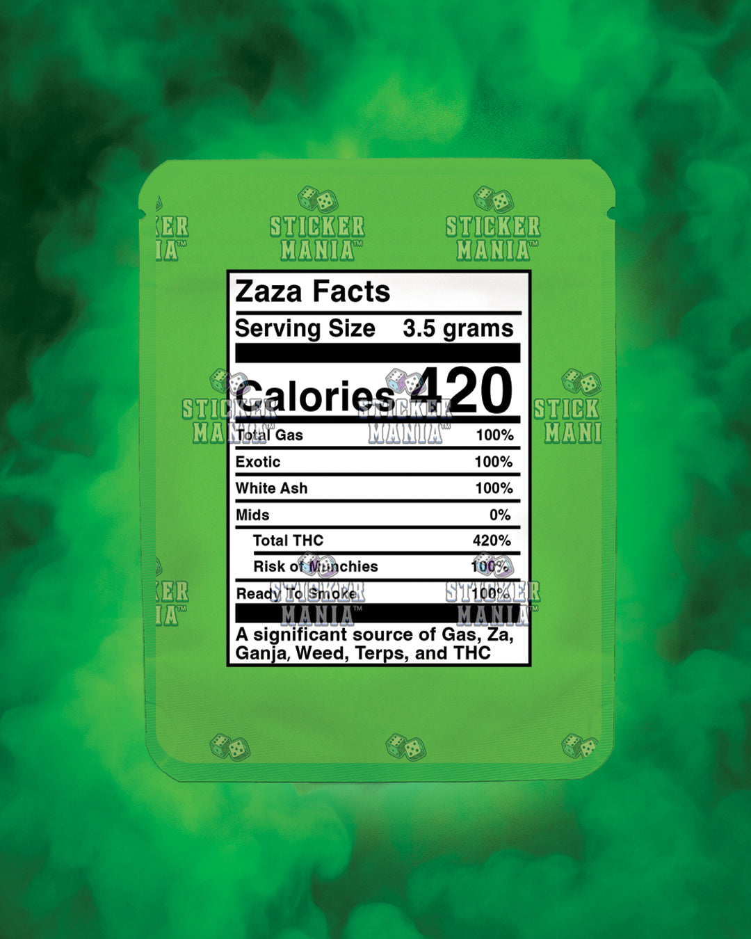 Big Zaza Lime Cherry | Pre-Made Sticker Bag | 3.5g