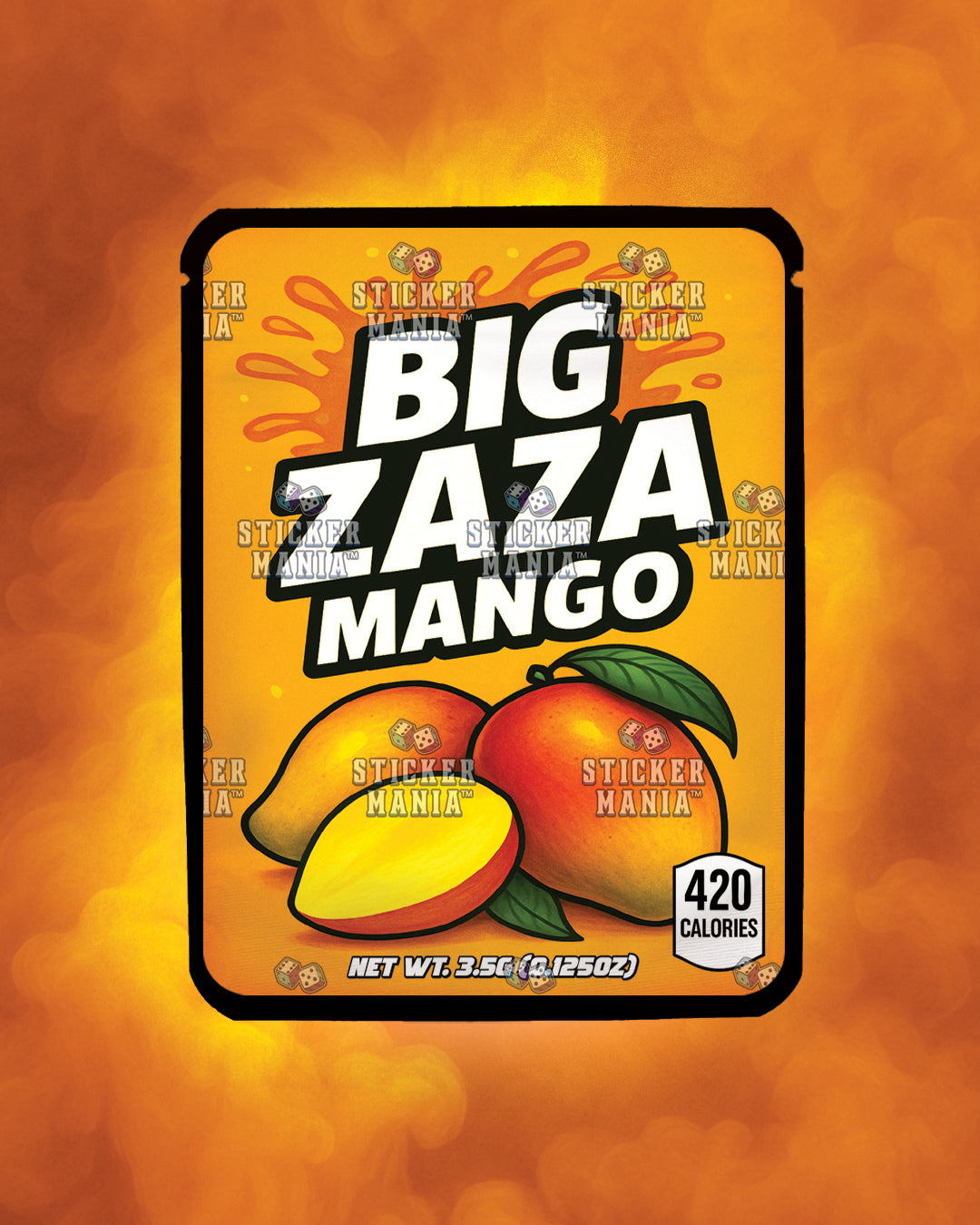 Big Zaza Mango | Pre-Made Sticker Bag | 3.5g