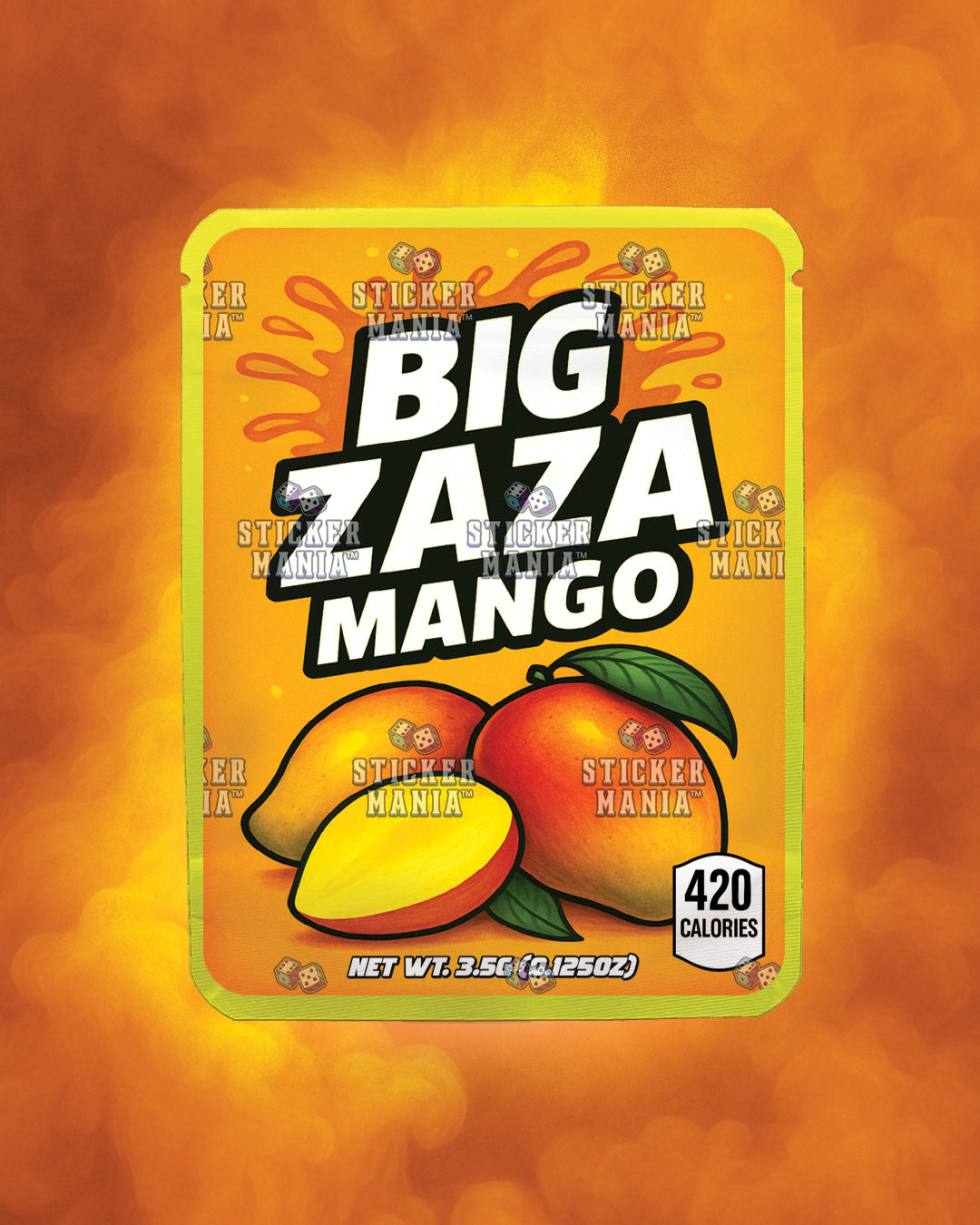 Big Zaza Mango | Pre-Made Sticker Bag | 3.5g