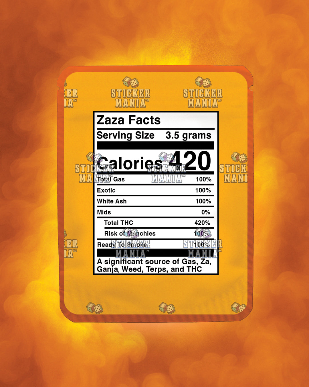 Big Zaza Mango | Pre-Made Sticker Bag | 3.5g