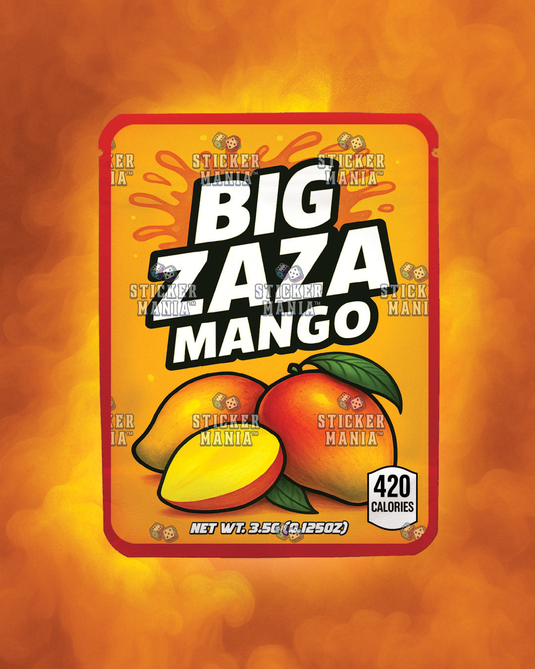 Big Zaza Mango | Pre-Made Sticker Bag | 3.5g