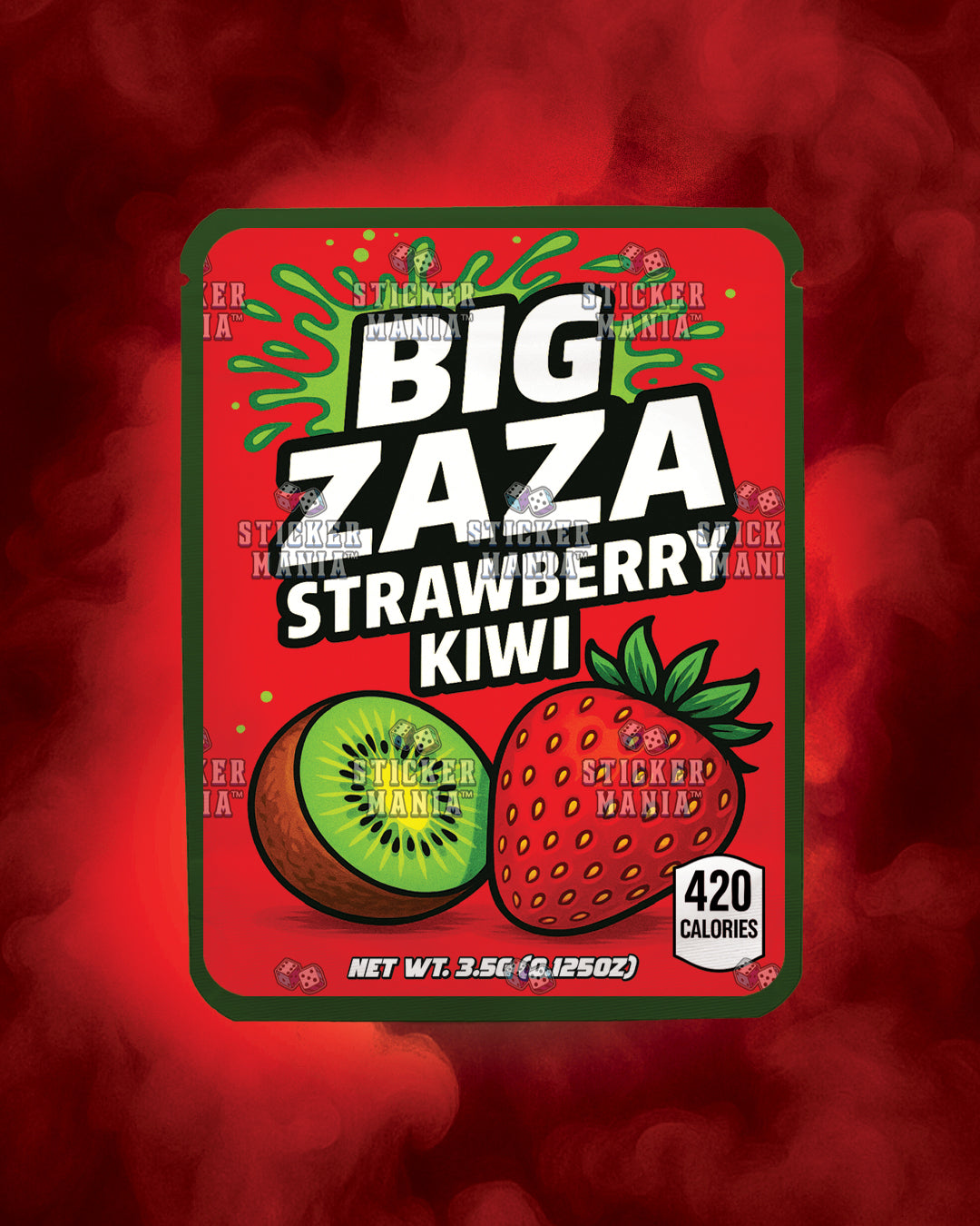 Big Zaza Strawberry Kiwi | Pre-Made Sticker Bag | 3.5g