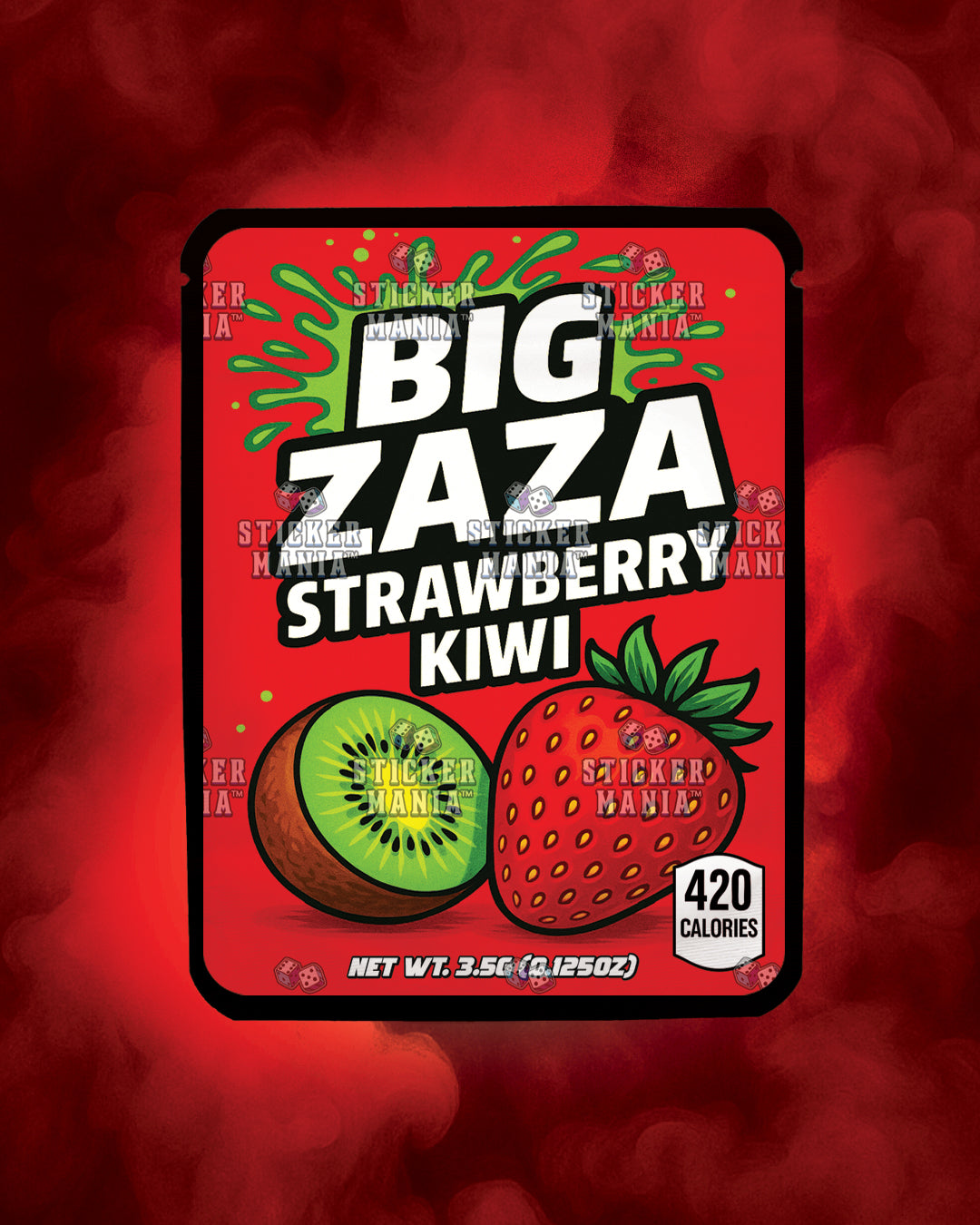 Big Zaza Strawberry Kiwi | Pre-Made Sticker Bag | 3.5g