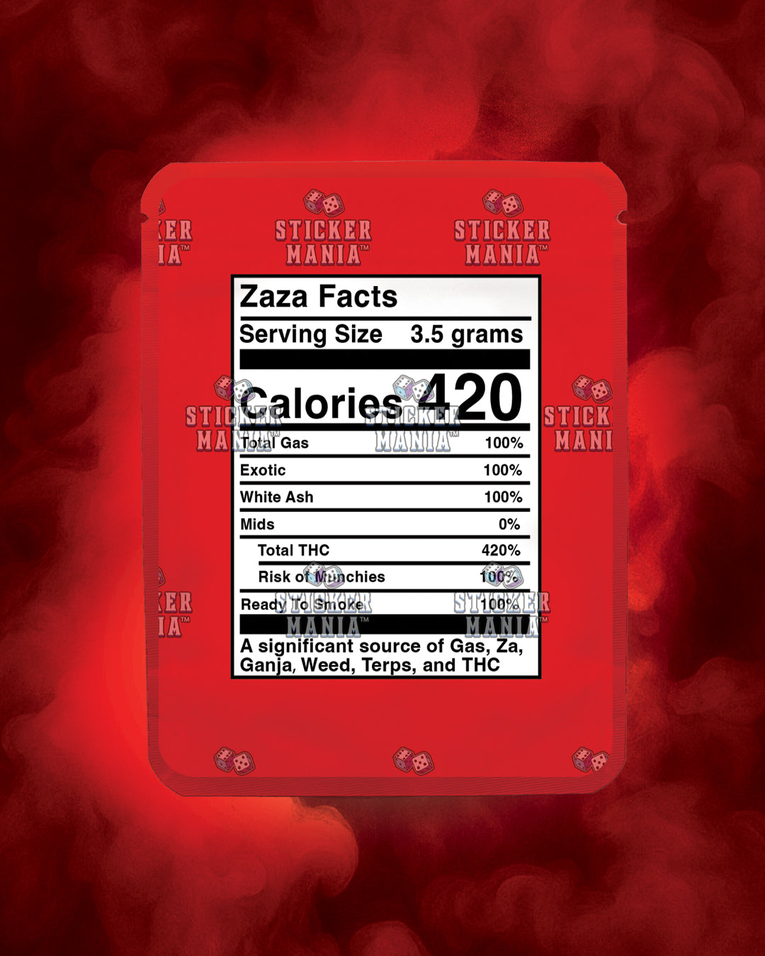 Big Zaza Strawberry Kiwi | Pre-Made Sticker Bag | 3.5g