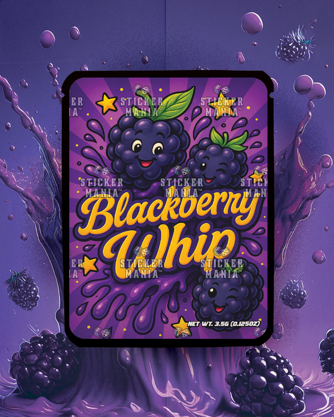 Blackberry Whip | Pre-Made Sticker Bag | 3.5g