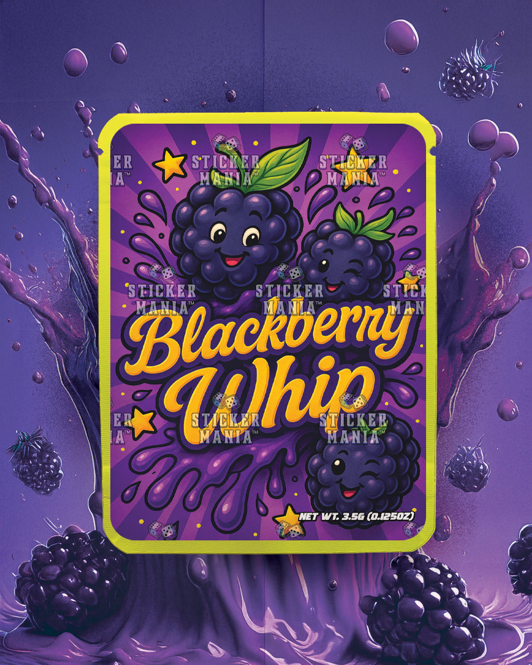 Blackberry Whip | Pre-Made Sticker Bag | 3.5g