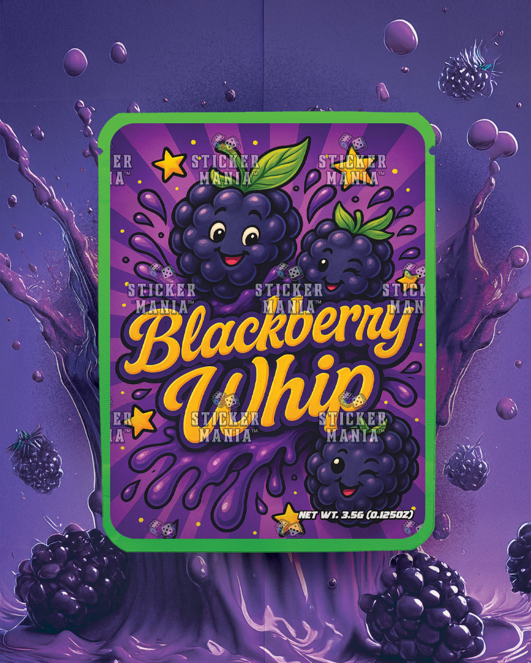 Blackberry Whip | Pre-Made Sticker Bag | 3.5g
