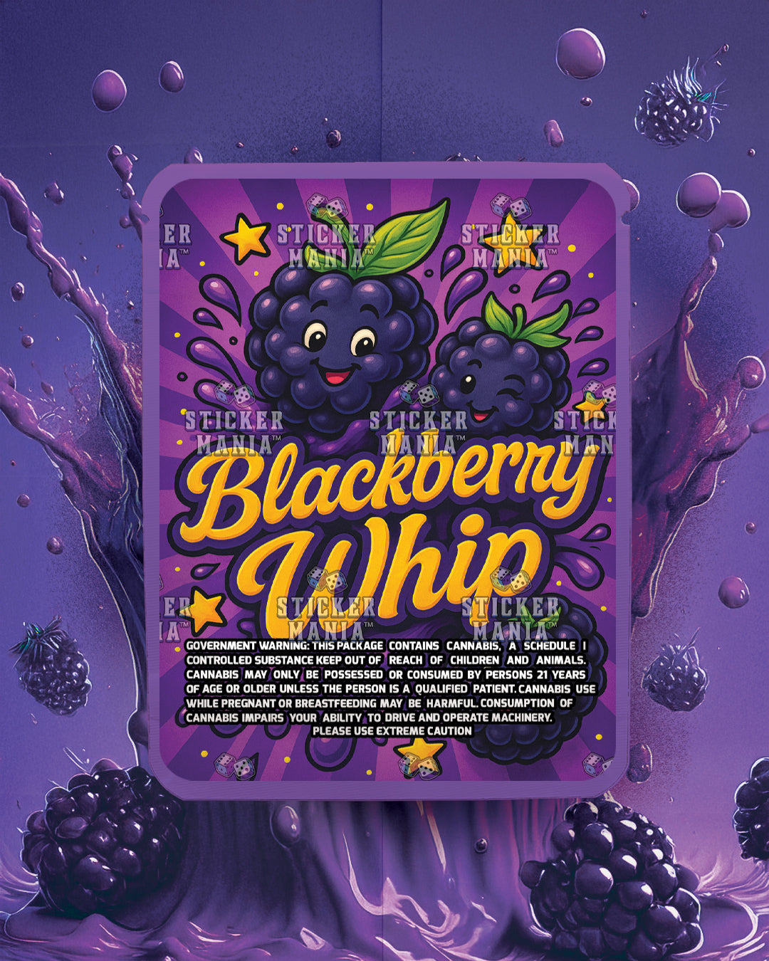Blackberry Whip | Pre-Made Sticker Bag | 3.5g