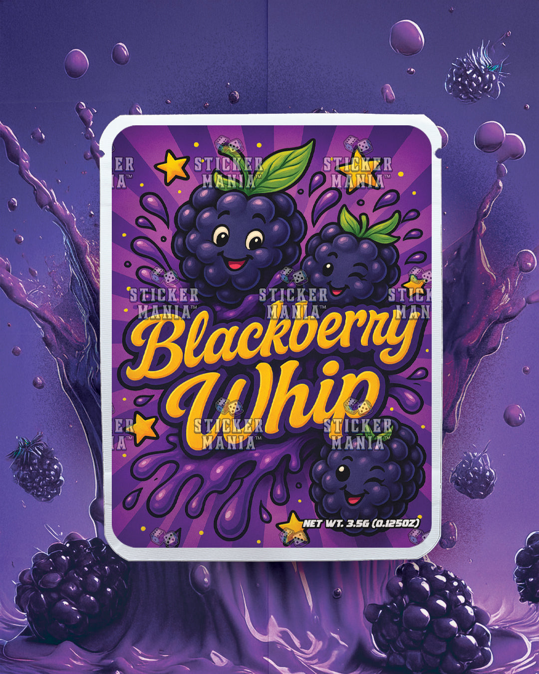 Blackberry Whip | Pre-Made Sticker Bag | 3.5g