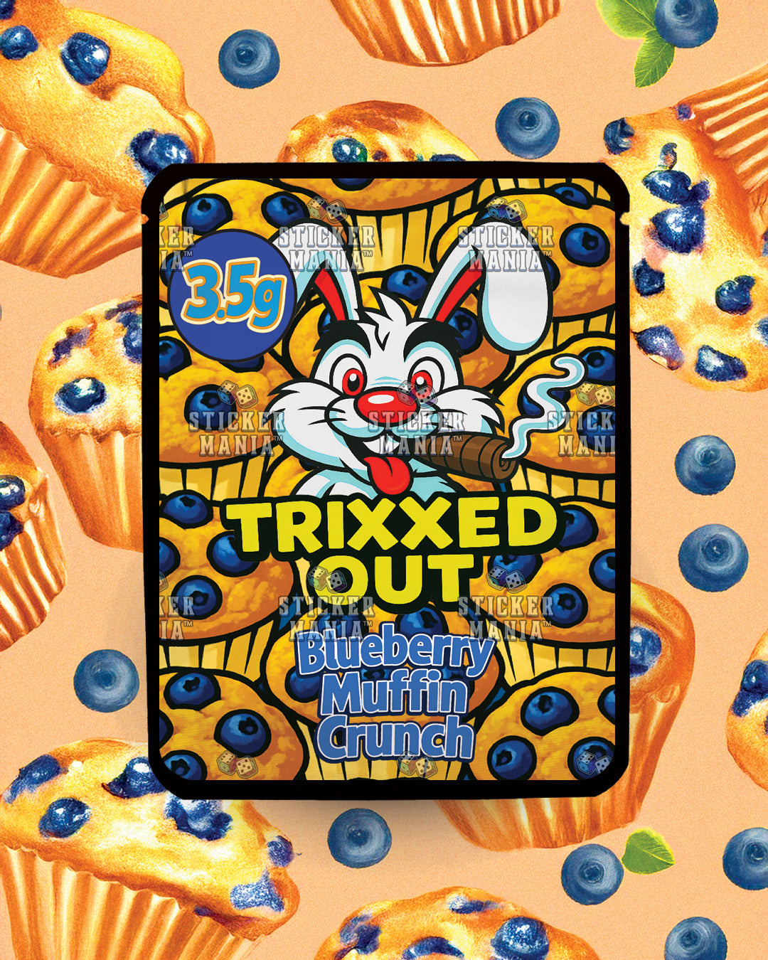 Trixxed Out - Blueberry Muffin Crunch | Pre-Made Sticker Bag | 3.5g