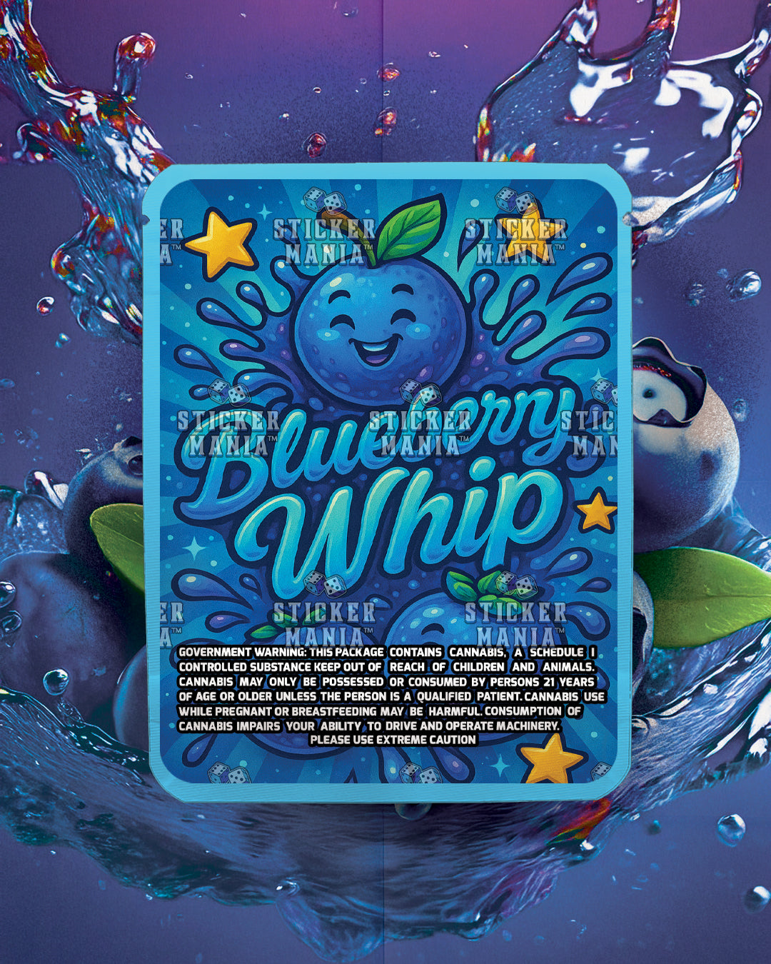 Blueberry Whip | Pre-Made Sticker Bag | 3.5g