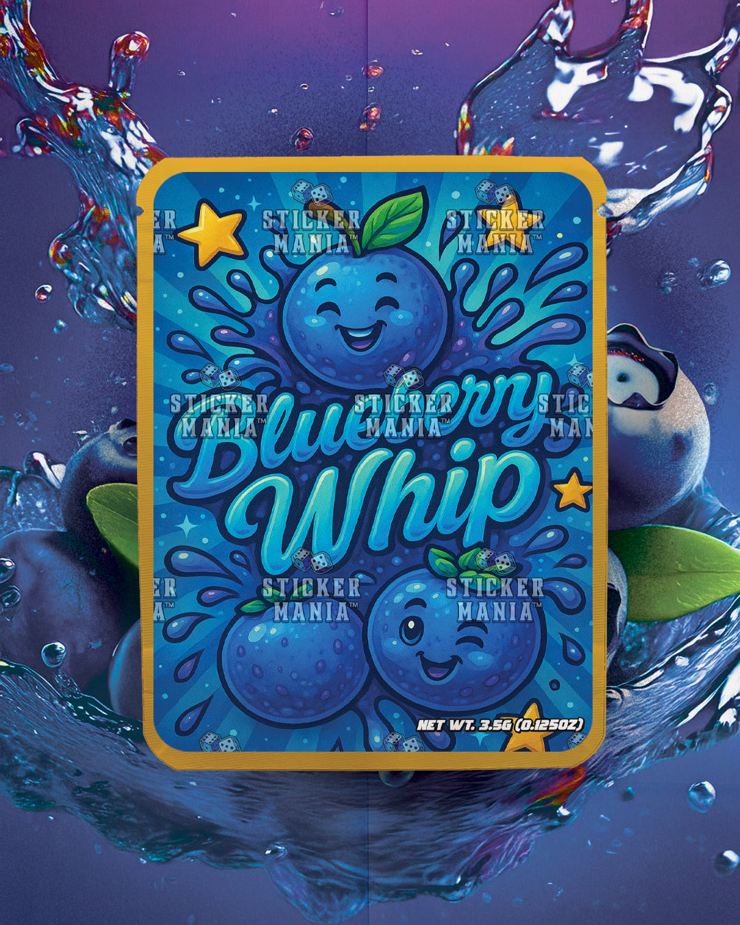 Blueberry Whip | Pre-Made Sticker Bag | 3.5g
