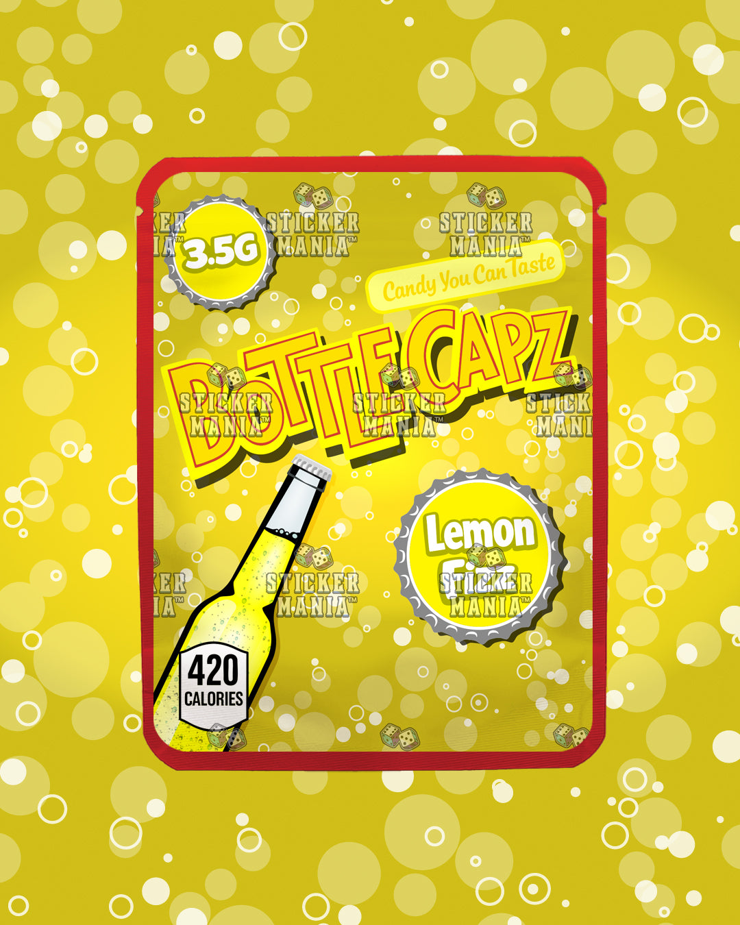 Bottle Capz Lemon Fizz | Pre-Made Sticker Bag | 3.5g