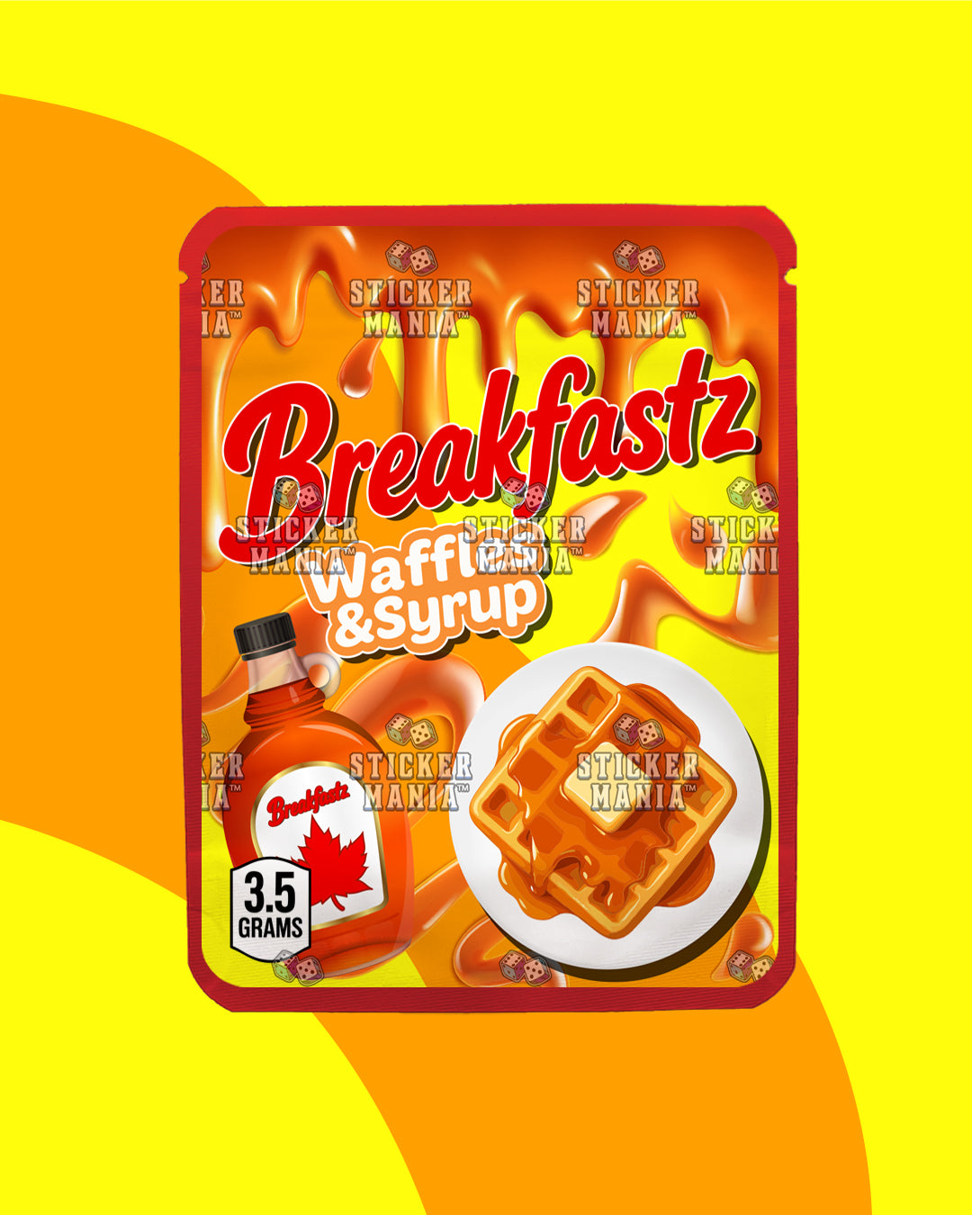Breakfastz Waffles & Syrup | Pre-Made Sticker Bag | 3.5g