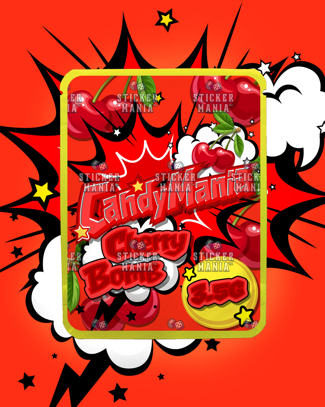 Candy Mania Cherry Bomb | Pre-Made Sticker Bag | 3.5g