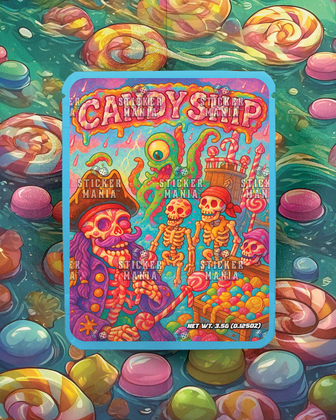 Candy Ship | Pre-Made Sticker Bag | 3.5g