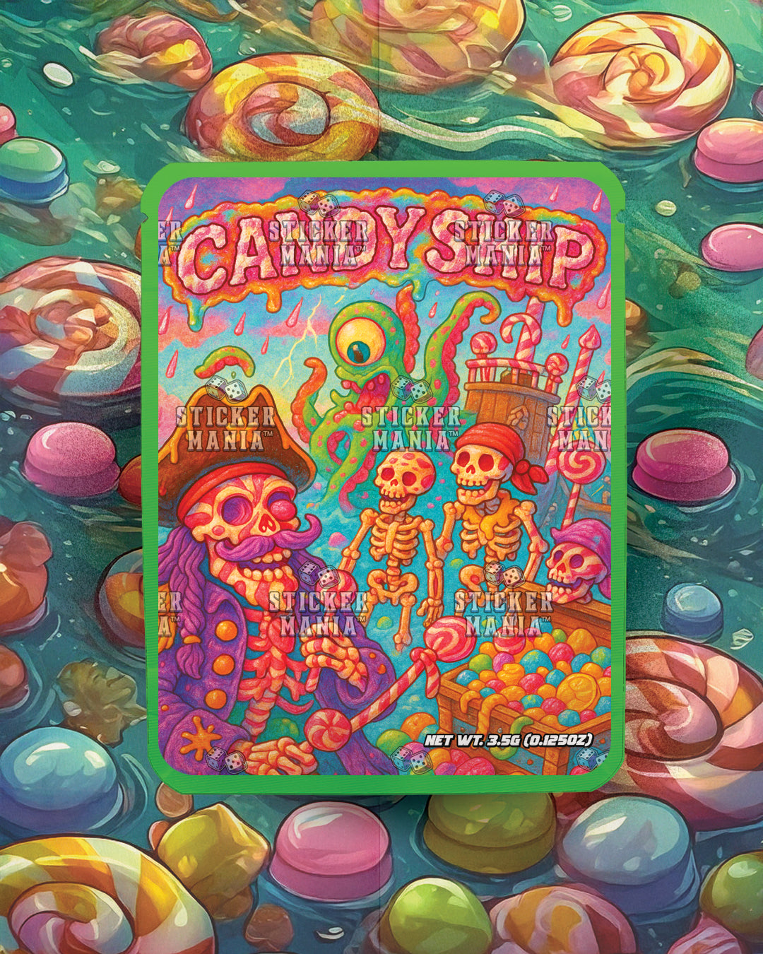 Candy Ship | Pre-Made Sticker Bag | 3.5g