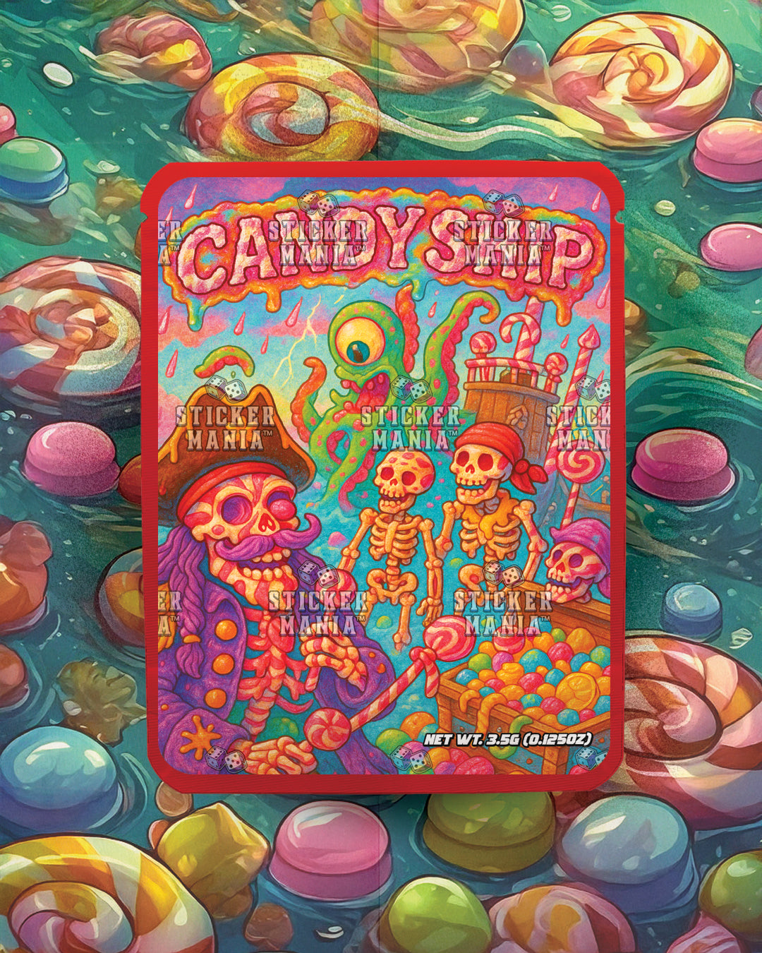 Candy Ship | Pre-Made Sticker Bag | 3.5g
