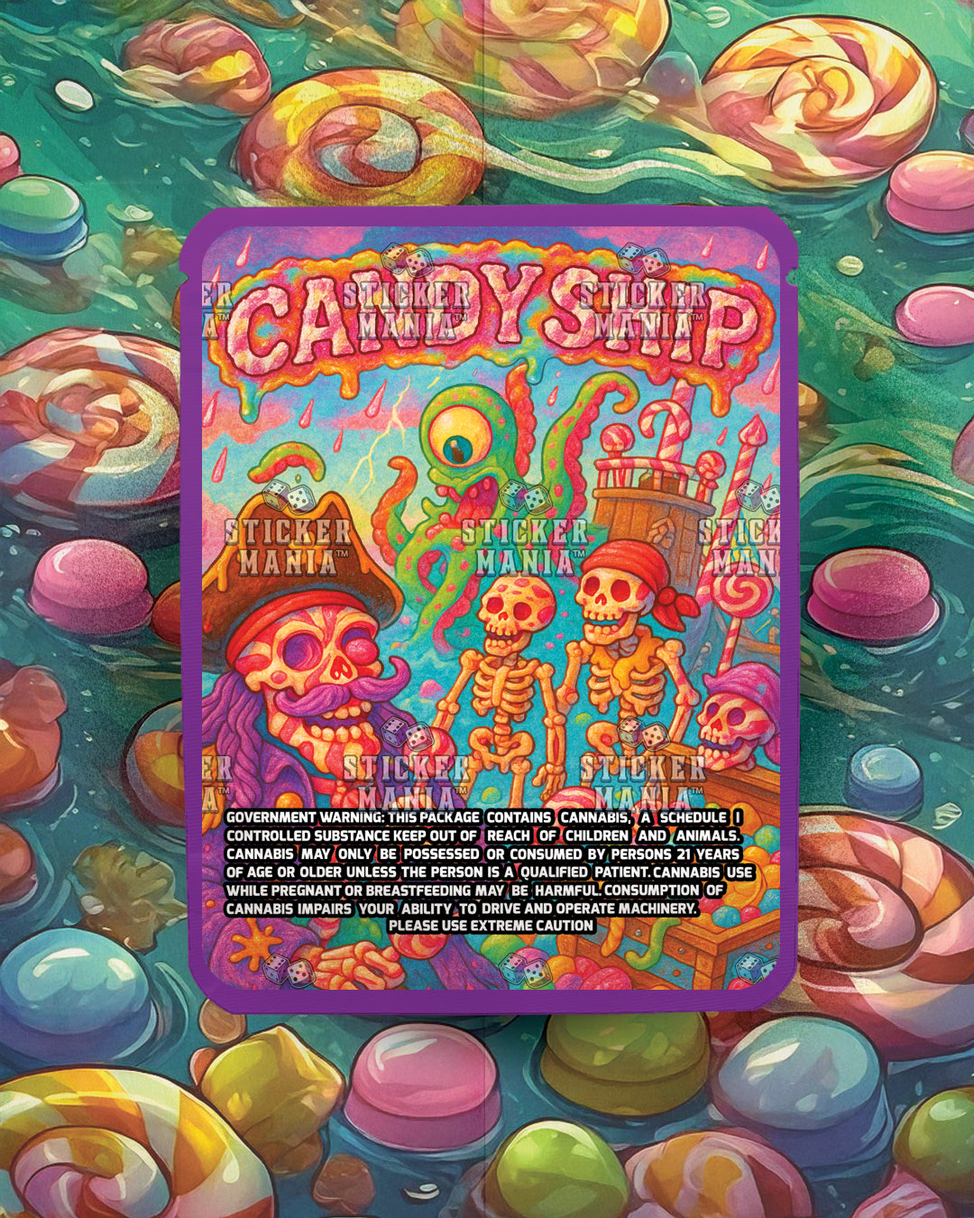Candy Ship | Pre-Made Sticker Bag | 3.5g