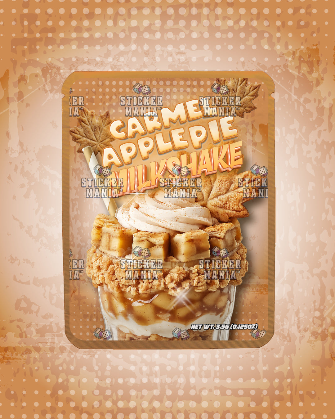 Milkshake Caramel Apple Pie | Pre-Made Sticker Bag | 3.5g