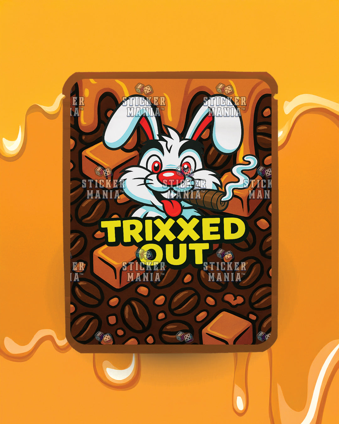 Trixxed Out - Carmel Coffee Crunch | Pre-Made Sticker Bag | 3.5g