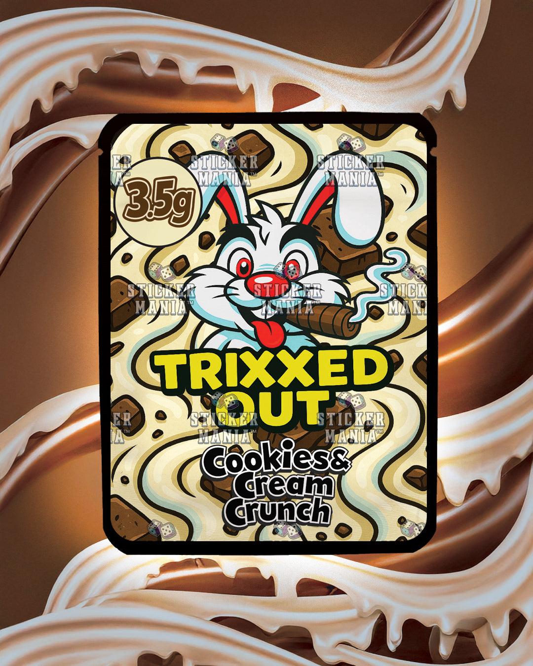 Trixxed Out - Cookies & Cream Crunch | Pre-Made Sticker Bag | 3.5g