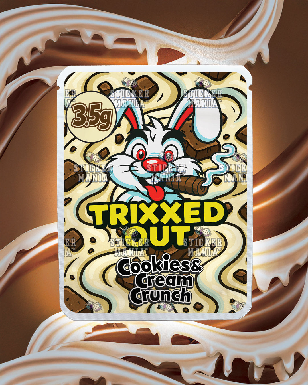 Trixxed Out - Cookies & Cream Crunch | Pre-Made Sticker Bag | 3.5g