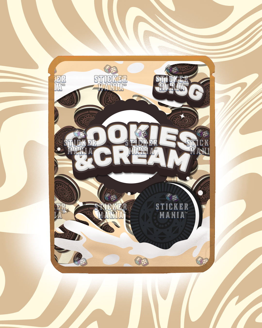 Cookies & Cream | Pre-Made Sticker Bag | 3.5g