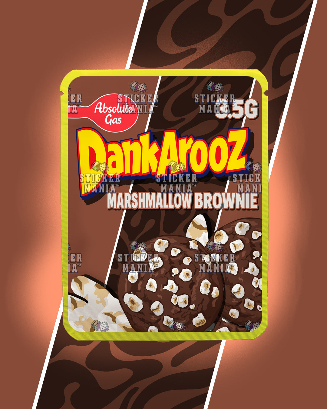 Dankarooz 2.0 Marshmallow Brownie | Pre-Made Sticker Bag | 3.5g