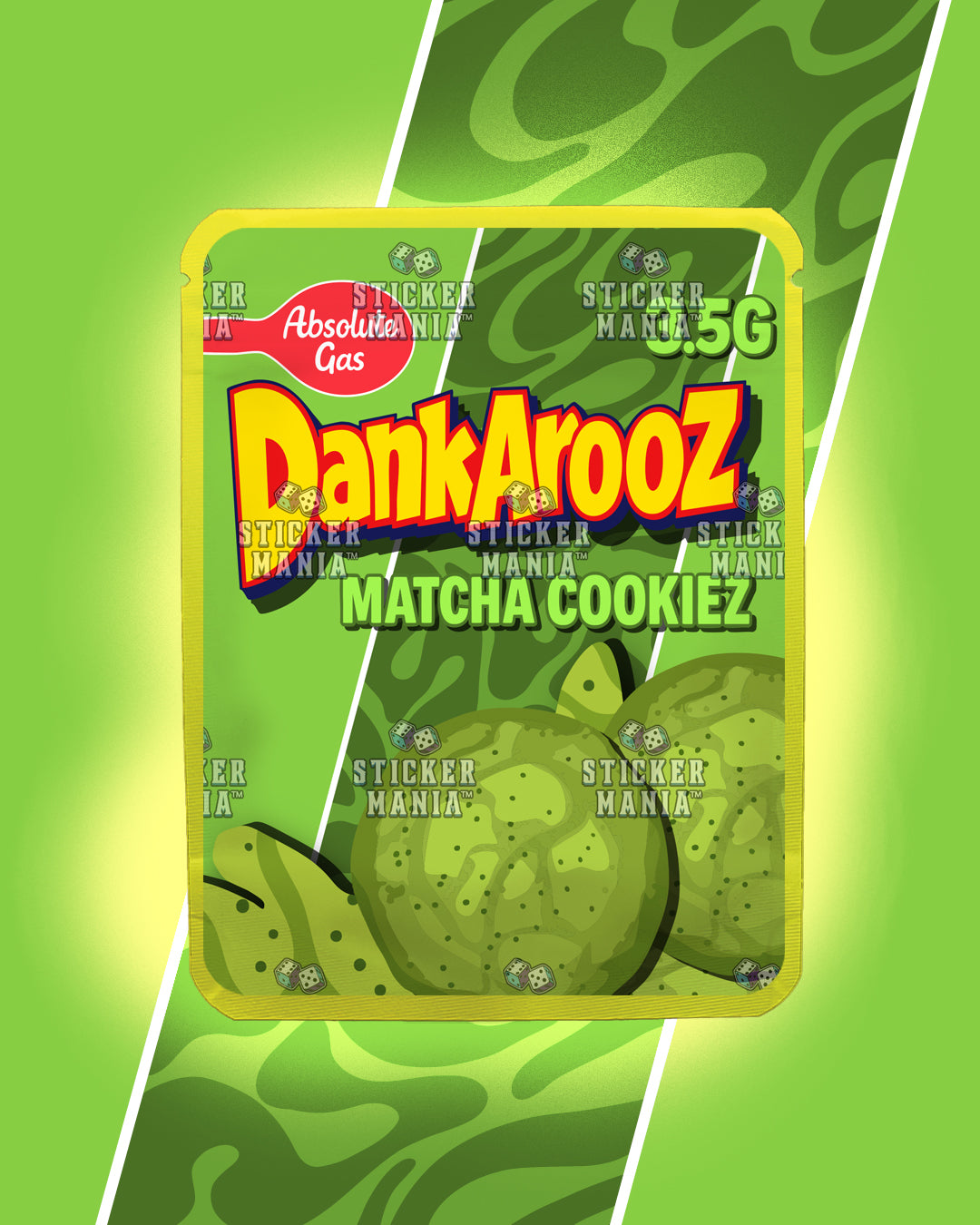 Dankarooz 2.0 Matcha Cookiez | Pre-Made Sticker Bag | 3.5g
