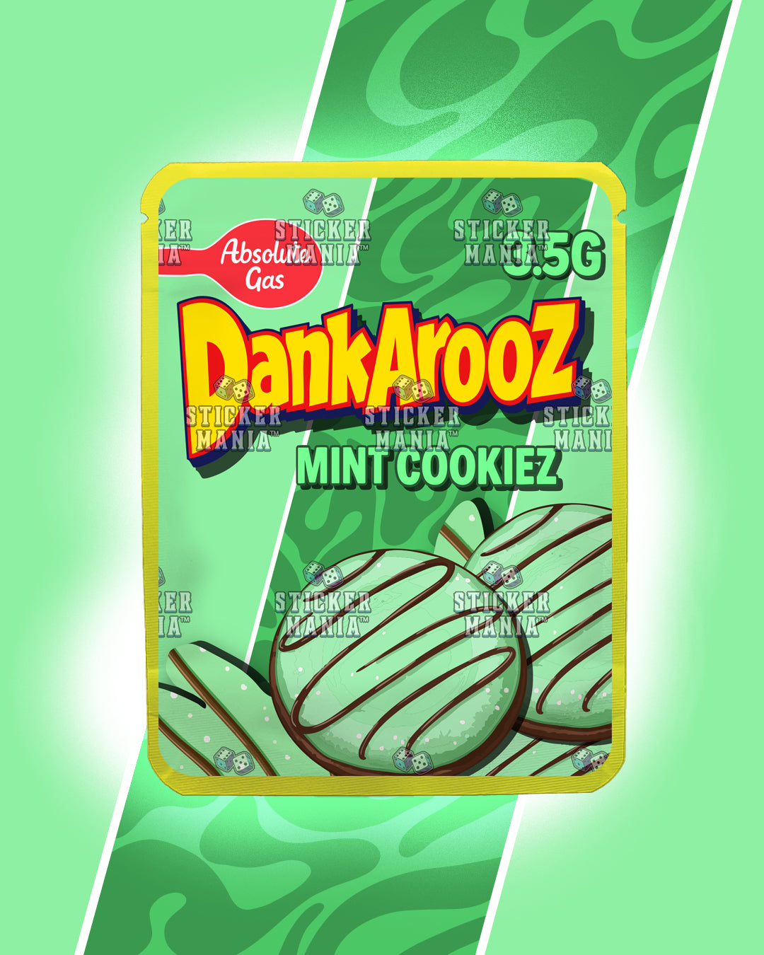 Dankarooz 2.0 Mint Cookiez | Pre-Made Sticker Bag | 3.5g