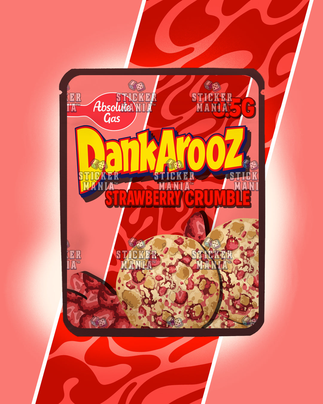 Dankarooz 2.0 Strawberry Crumble | Pre-Made Sticker Bag | 3.5g