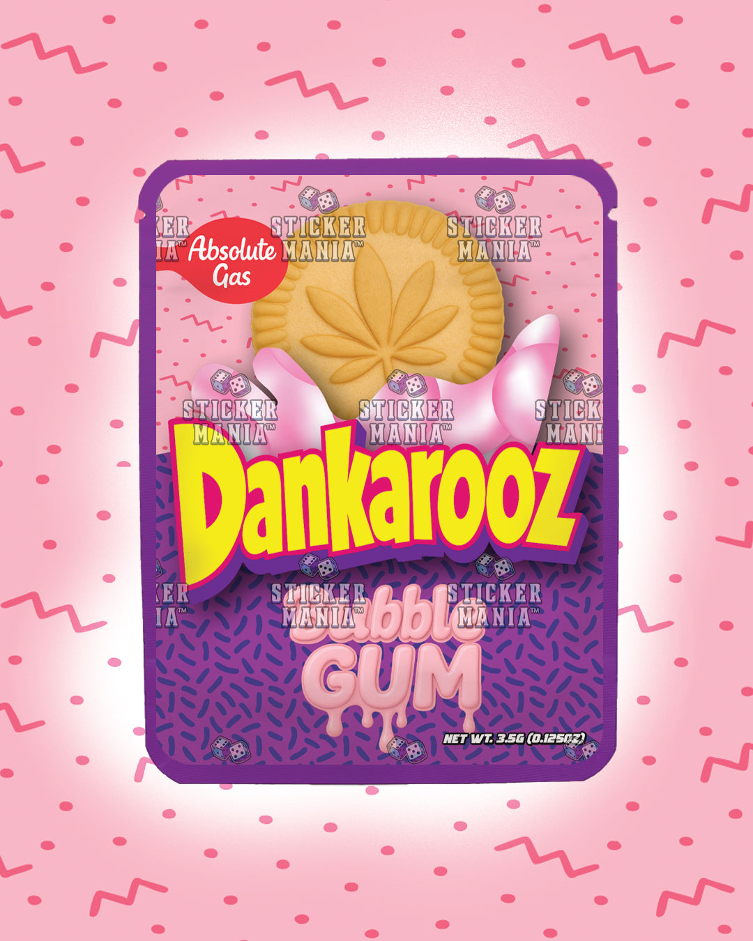 Dankarooz Bubble Gum | Pre-Made Sticker Bag | 3.5g