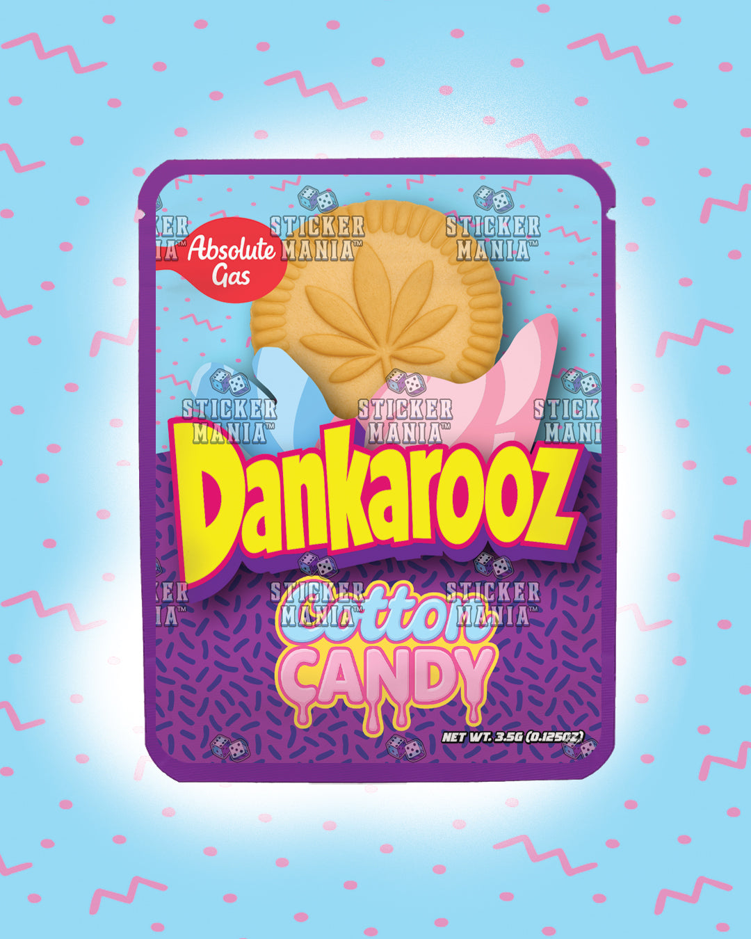 Dankarooz Cotton Candy | Pre-Made Sticker Bag | 3.5g